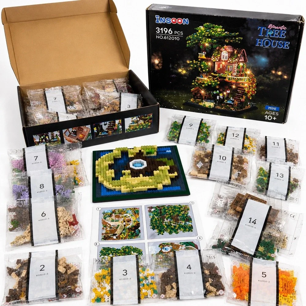 INSOON Romantic Tree House 3196 Mini Blocks LED 2-in-1 Set 612010